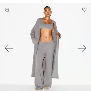 SKIMS Textured Knit Long Cardigan